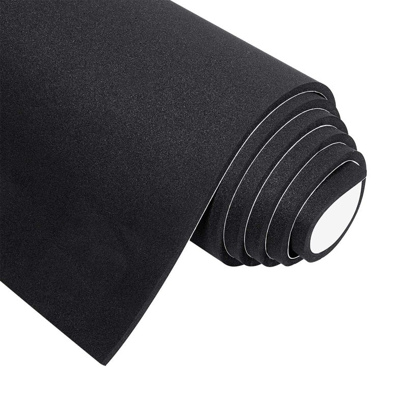 MAGZO Adhesive Foam Padding 1/8" Thick x 12" W x 59" L, Black Thin Neoprene Sheets, Closed Cell Foam Sheet Roll - Image 1